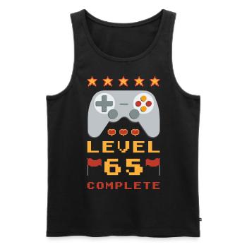 65th Birthday Level 65 Complete - Men's Premium Organic Tank Top - black - Front - AI Model Male 178 light (178cm)