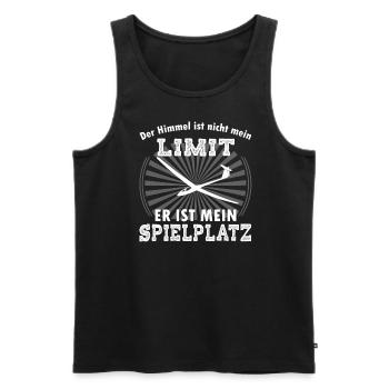 Der Himmel ist nicht mein Limit Segelflugzeug - Männer Premium Bio Tank Top - Schwarz - Vorne - Michal (187cm)