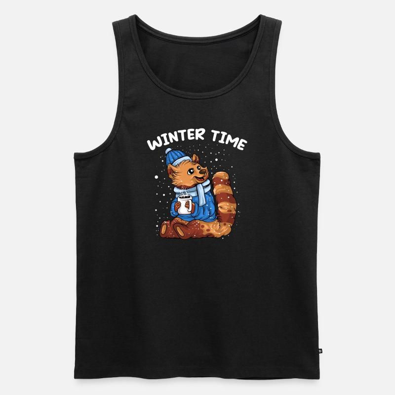 Winter Time - Männer Premium Bio Tank Top - Schwarz