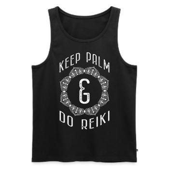 Reiki Practitioners & Reiki Master - Men's Premium Organic Tank Top - black - Front - AI Model Male 178 light (178cm)