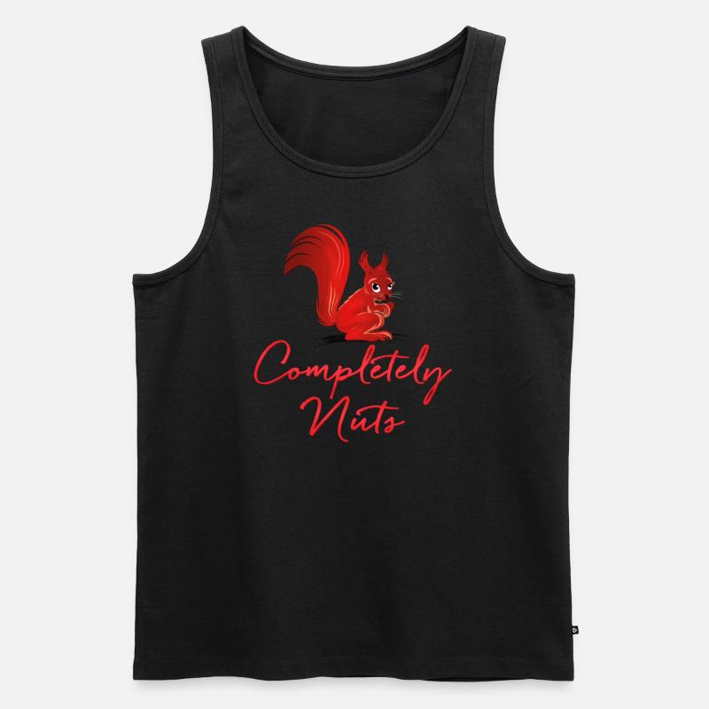 completely nuts this squirrel - Männer Premium Bio Tank Top - Schwarz