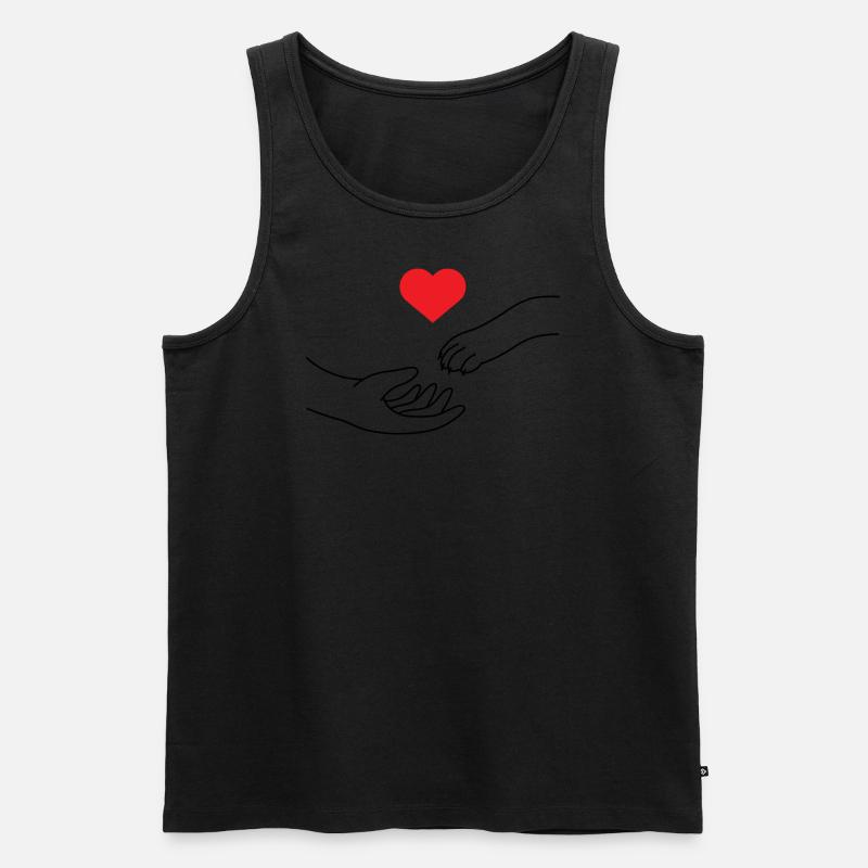 Hundepfote - Männer Premium Bio Tank Top - undefined