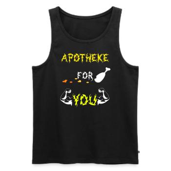 Apotheke for you - Männer Premium Bio Tank Top - Schwarz - Vorne - Michal (187cm)