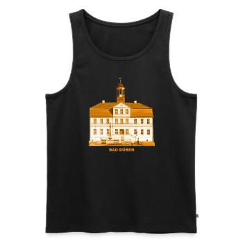 Bad Düben Rathaus Dübener Heide Kurstadt Sachsen - Männer Premium Bio Tank Top - Schwarz - Vorne - AI Model Male 178 light (178cm)