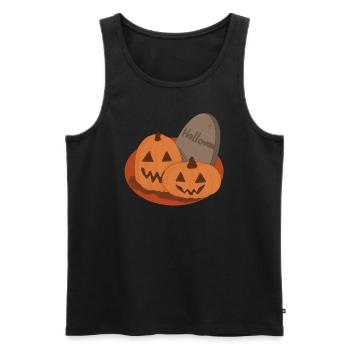 Halloween - Männer Premium Bio Tank Top - Schwarz - Vorne - Michal (187cm)