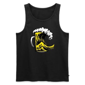 The Great Beer Wave Beer Source Frothy Beauty - Men's Premium Organic Tank Top - black - Front - AI Model Male 178 light (178cm)