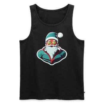 Weihnachtsmann - Männer Premium Bio Tank Top - Schwarz - Vorne - Michal (187cm)