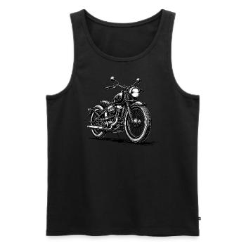 Klassik Motorrad - Männer Premium Bio Tank Top - Schwarz - Vorne - Michal (187cm)
