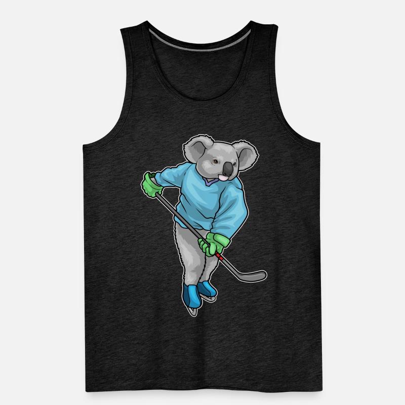 Koala Eishockey Eishockeyschläger Männer Premium Bio Tank Top