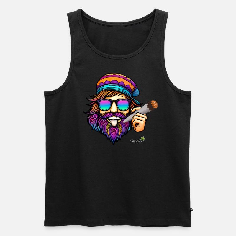 Kiffer Chillbert - High Art - Männer Premium Bio Tank Top - Schwarz