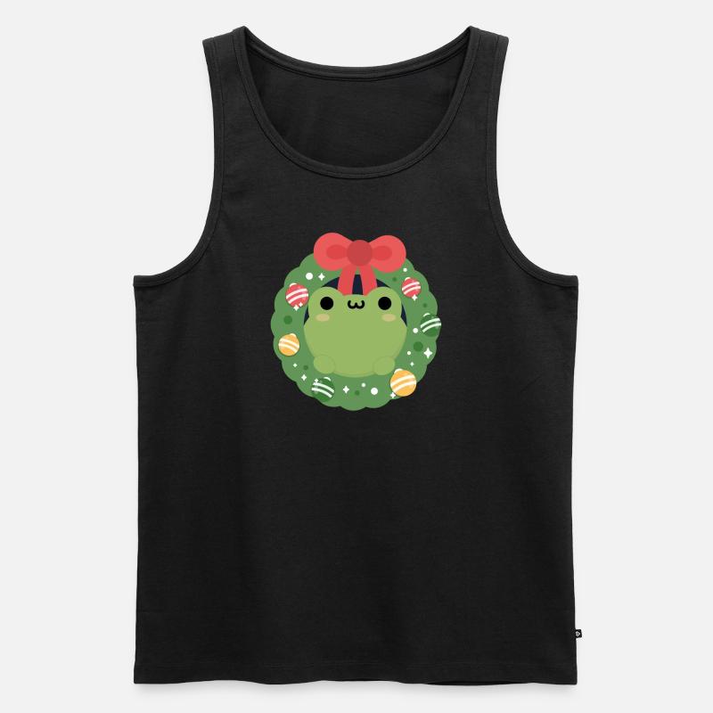 Frosch-Weihnachten - Männer Premium Bio Tank Top - Schwarz