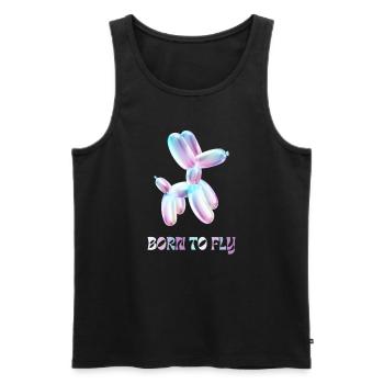 Ballon dog Born to fly - Men's Premium Organic Tank Top - black - Front - AI Model Male 178 light (178cm)