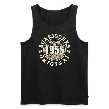 70. Geburtstag 2025 Boarisches Original Geschenk - Männer Premium Bio Tank Top - Schwarz - Vorne - AI Model Male 178 light (178cm)