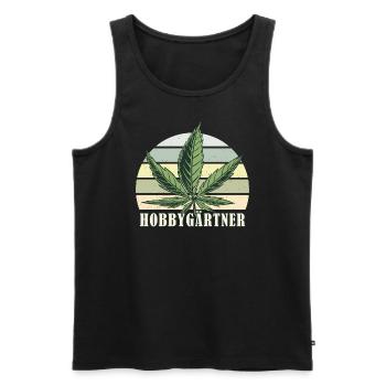 Cannabis Hobbygärtner Hanfblatt Cannabis Anbau - Männer Premium Bio Tank Top - Schwarz - Vorne - AI Model Male 178 light (178cm)