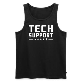 Tech Support technischer Support - Männer Premium Bio Tank Top - Schwarz - Vorne - AI Model Male 178 light (178cm)