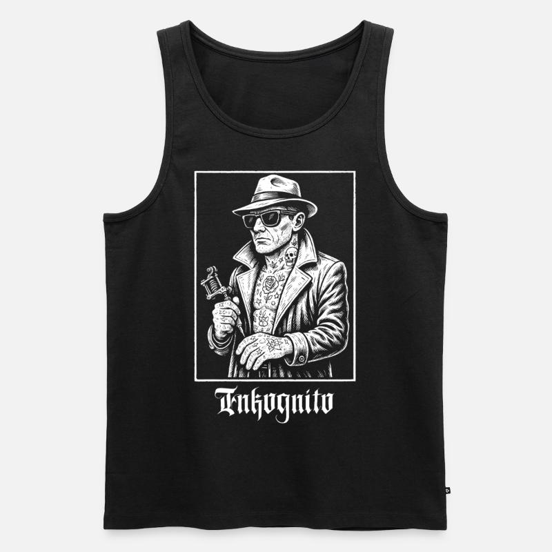Inkognito - Männer Premium Bio Tank Top - Schwarz