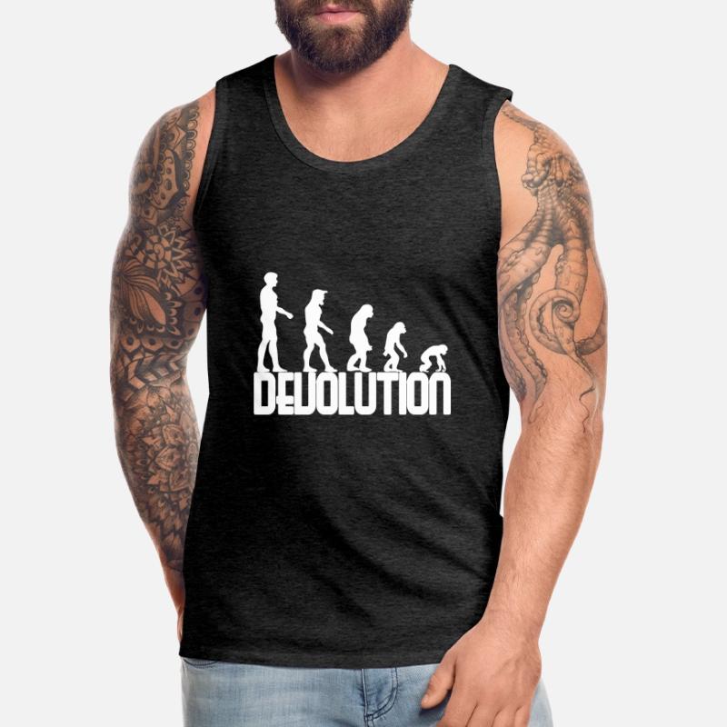 Devolution Evolution simple design Men's Premium Organic Tank Top
