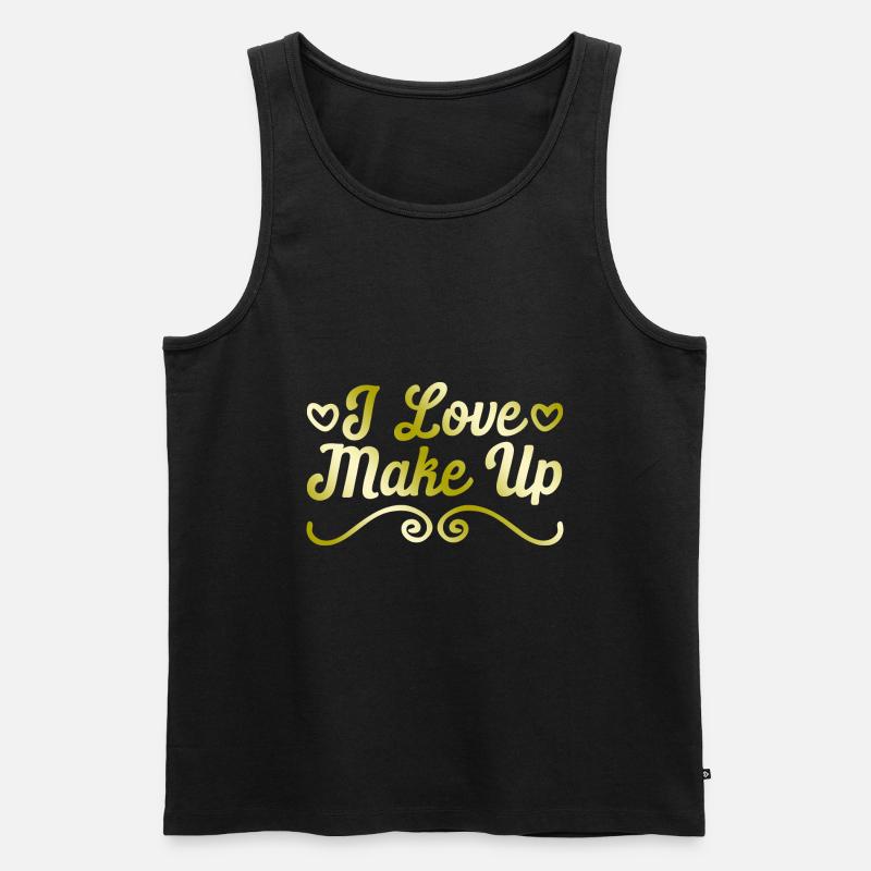 Ich liebe Make up - Männer Premium Bio Tank Top - Schwarz