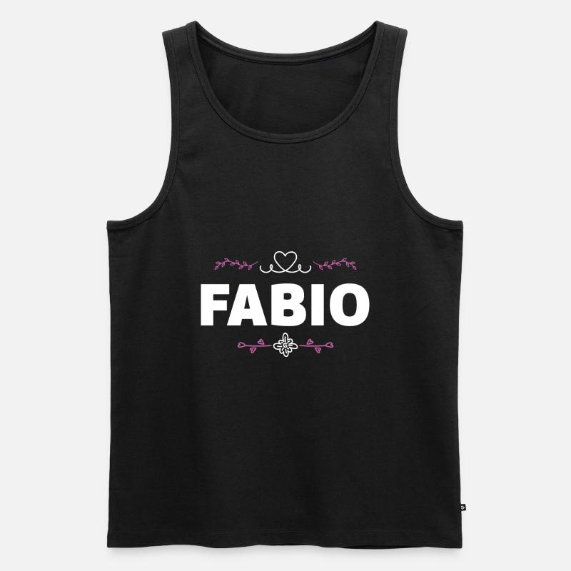 Fabio - Männer Premium Bio Tank Top - Schwarz