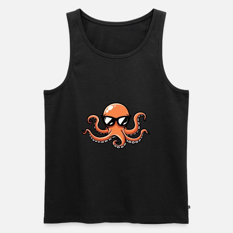 Oktopus Cool Comic - Männer Premium Bio Tank Top - undefined