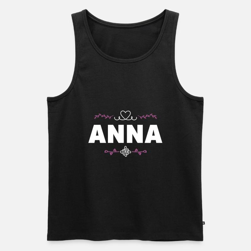 Anna - Männer Premium Bio Tank Top - Schwarz