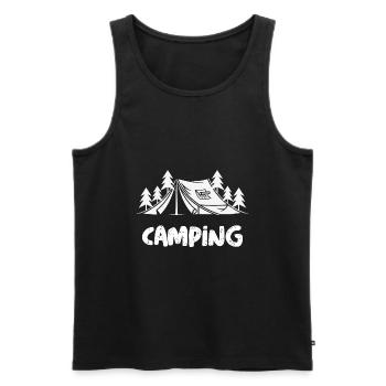 Tentes de camping Nature Sauvage - Débardeur bio Premium Homme - noir - Devant - Michal (187cm)