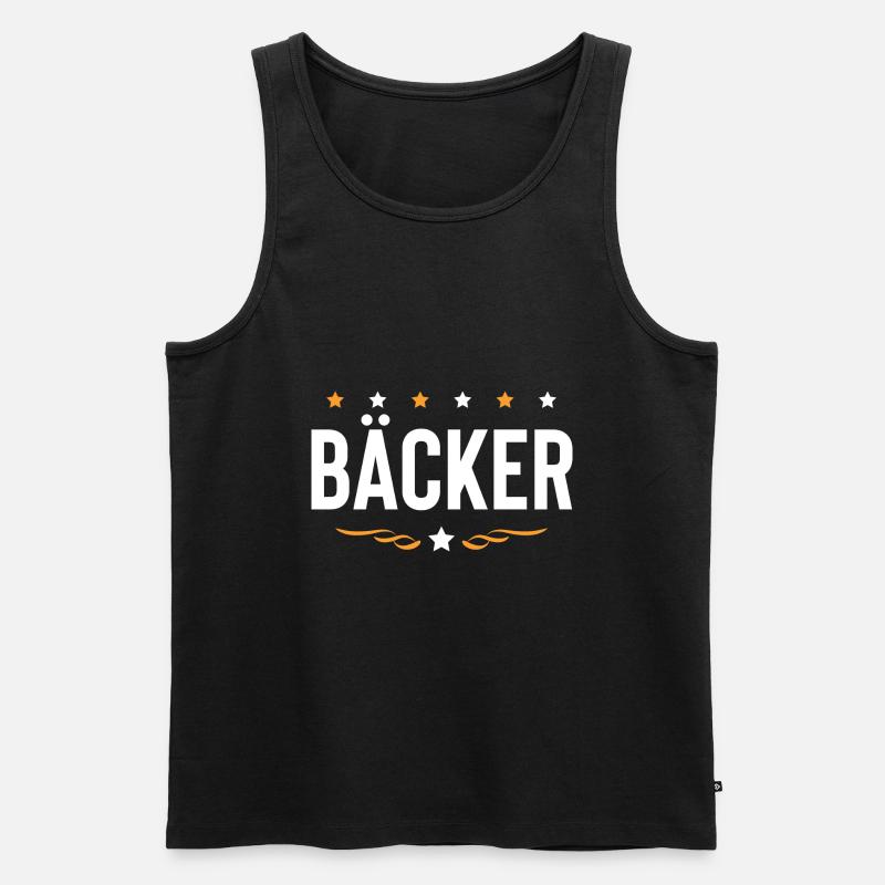 Bäcker Beruf - Männer Premium Bio Tank Top - Schwarz