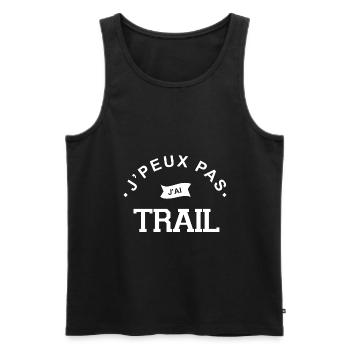 j'peux pas j' ai trail cadeau sport trail running - Débardeur bio Premium Homme - noir - Devant - Michal (187cm)
