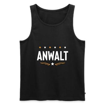 Anwalt Beruf - Männer Premium Bio Tank Top - Schwarz - Vorne - Michal (187cm)