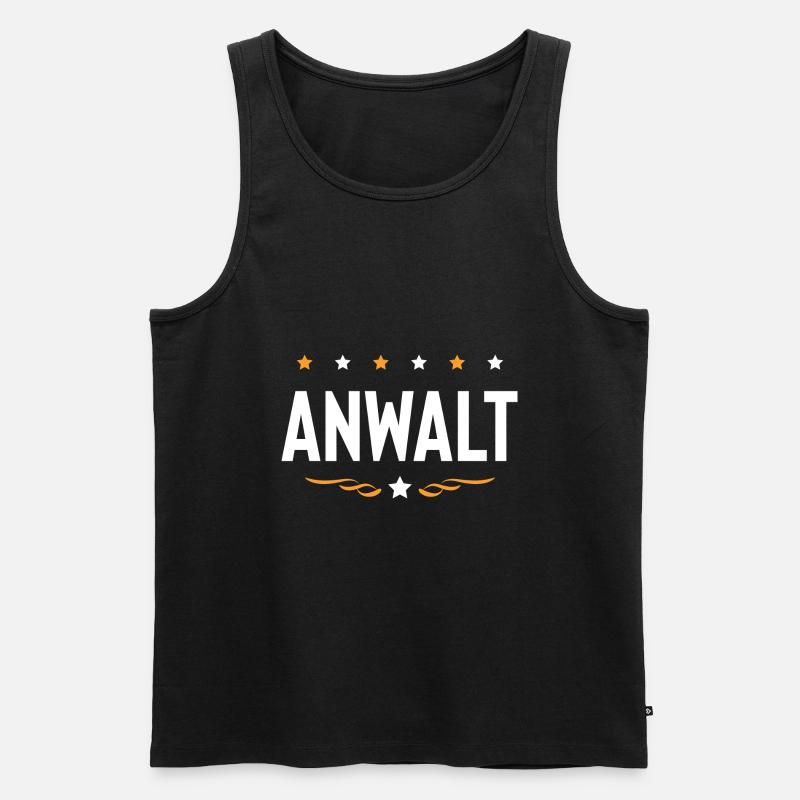 Anwalt Beruf - Männer Premium Bio Tank Top - Schwarz