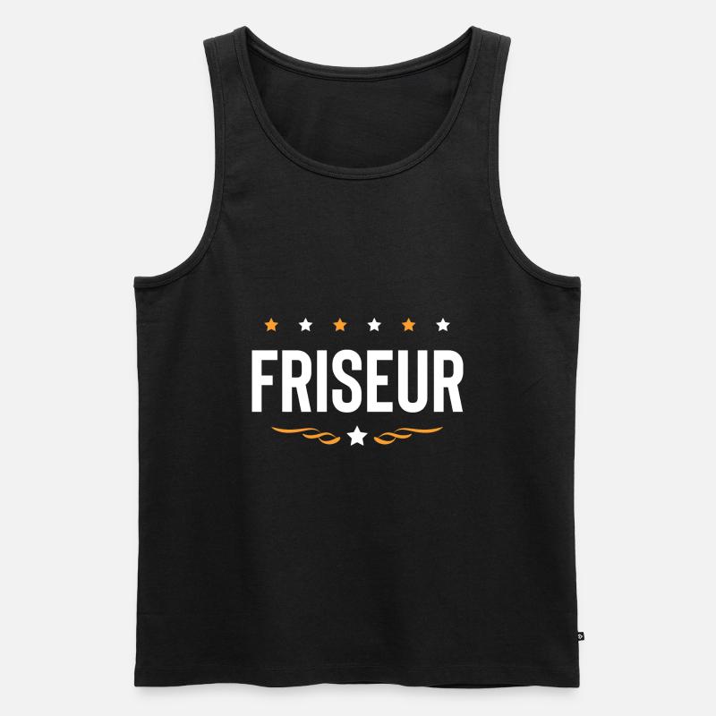 Friseur Beruf - Männer Premium Bio Tank Top - Schwarz