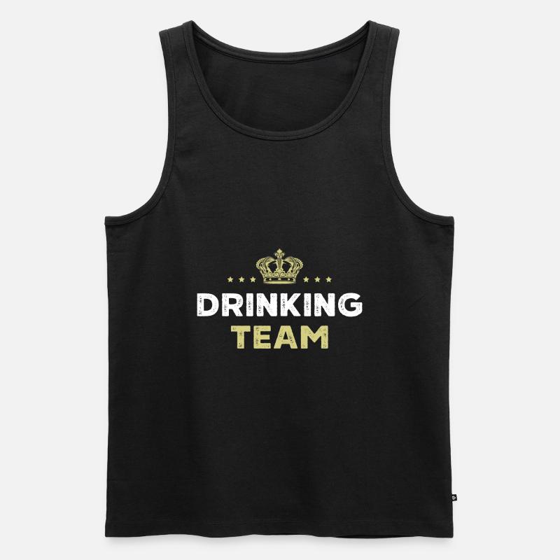 Drinking Team - Männer Premium Bio Tank Top - Schwarz