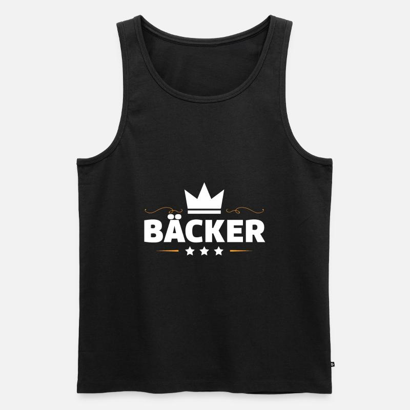Bäcker Beruf - Männer Premium Bio Tank Top - Schwarz