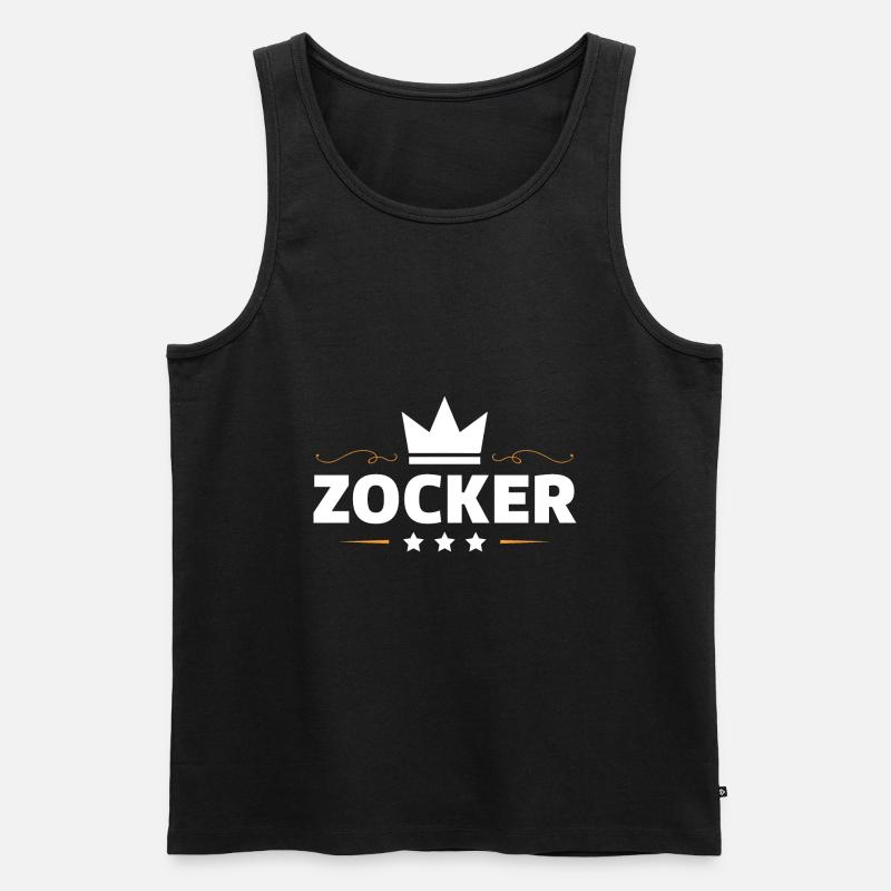 Zocker Gamer - Männer Premium Bio Tank Top - Schwarz