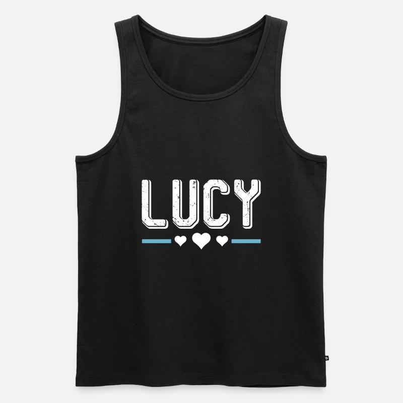 Lucy - Männer Premium Bio Tank Top - Schwarz