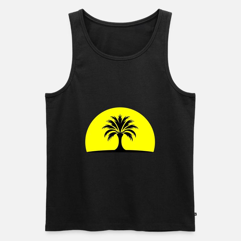Sonne Palme Insel - Männer Premium Bio Tank Top - undefined