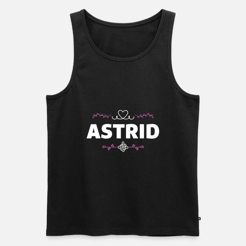 Astrid - Männer Premium Bio Tank Top - Schwarz