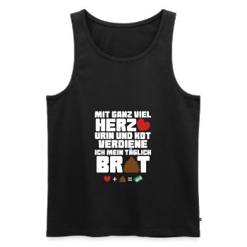 Altenpfleger Krankenpfleger Pfleger Pflegedienst - Männer Premium Bio Tank Top - Schwarz - Vorne - AI Model Male 178 light (178cm)