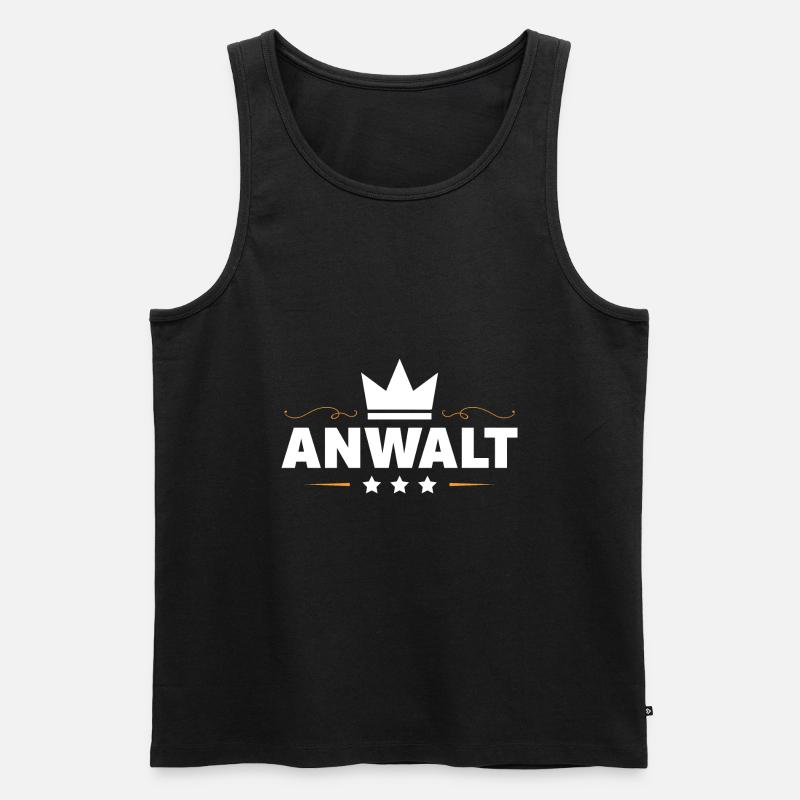 Anwalt Beruf - Männer Premium Bio Tank Top - Schwarz