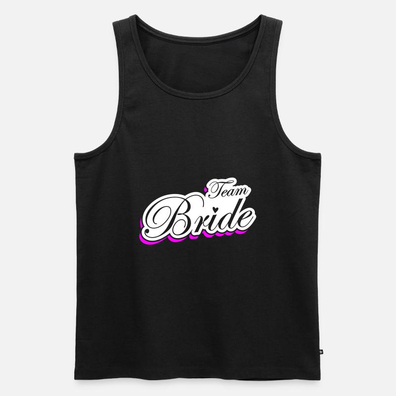 Team Braut Hochzeit - Männer Premium Bio Tank Top - Schwarz