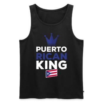 Puerto Rico Flagge | Puerto Ricaner Geschenkideen - Männer Premium Bio Tank Top - Schwarz - Vorne - Michal (187cm)