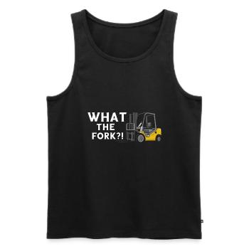 Gabelstaplerbediener und Gabelstaplerfahrer - Männer Premium Bio Tank Top - Schwarz - Vorne - AI Model Male 178 light (178cm)
