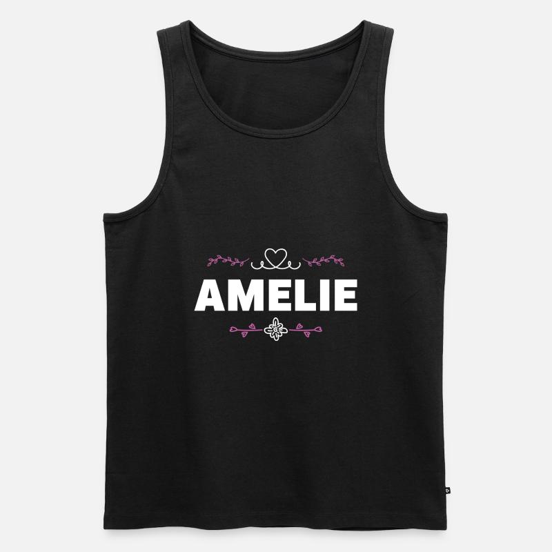 Amelie - Männer Premium Bio Tank Top - Schwarz
