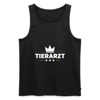 Tierarzt Beruf - Männer Premium Bio Tank Top - Schwarz - Vorne - Michal (187cm)