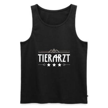 Tierarzt Beruf - Männer Premium Bio Tank Top - Schwarz - Vorne - Michal (187cm)