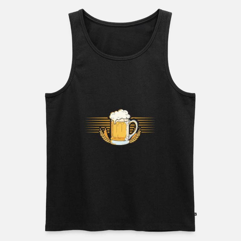 Bierkrug Weizenbier Bier - Männer Premium Bio Tank Top - Schwarz