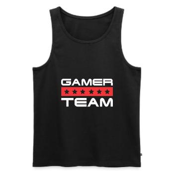 Gamer Crew - Männer Premium Bio Tank Top - Schwarz - Vorne - Michal (187cm)