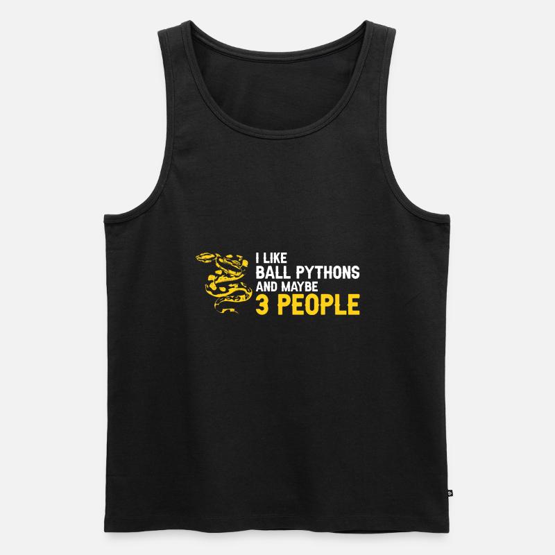 Königspython Design für Schlangen Liebhaber - Männer Premium Bio Tank Top - Schwarz