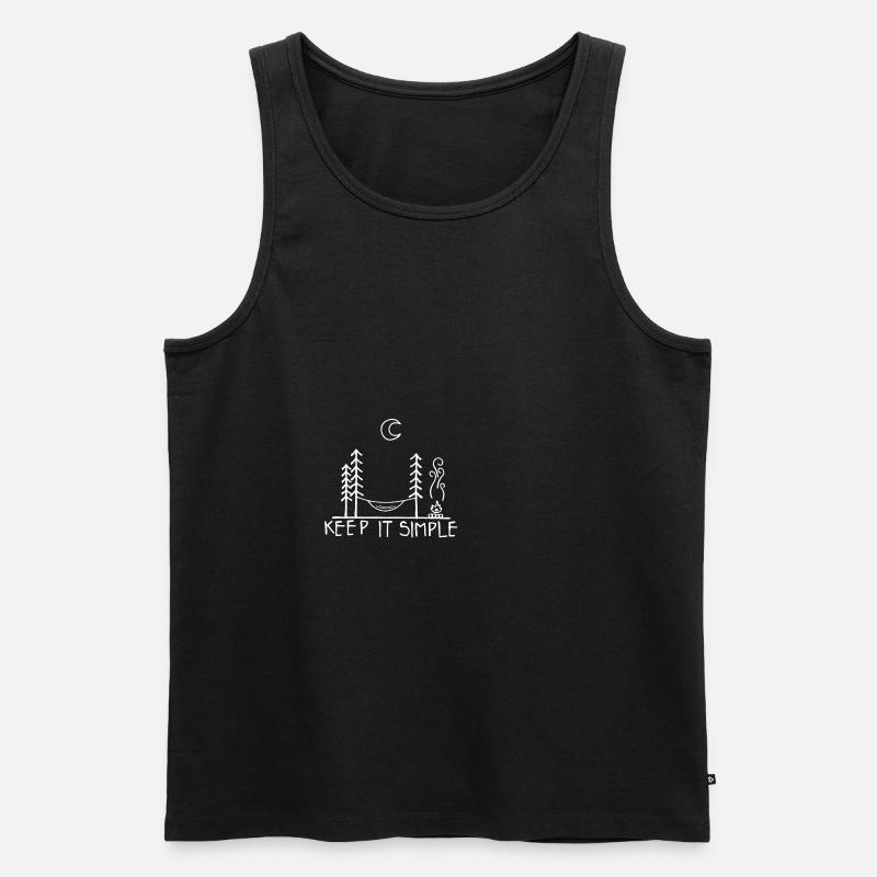 Keep it Simple Campfire - Männer Premium Bio Tank Top - Schwarz