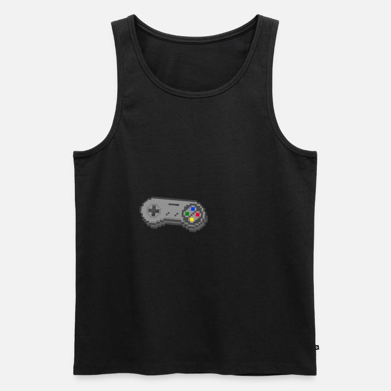 3D Snes Controller - Männer Premium Bio Tank Top - Schwarz